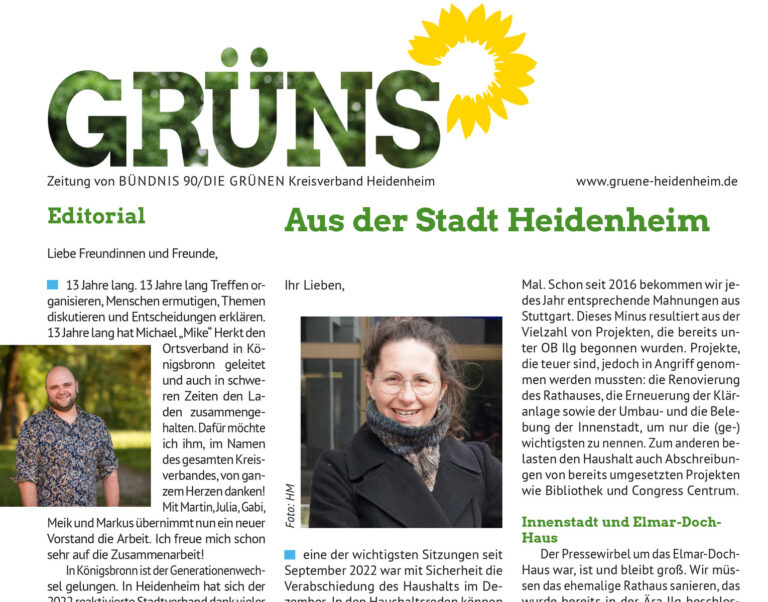 Neue Ausgabe der GRÜNS