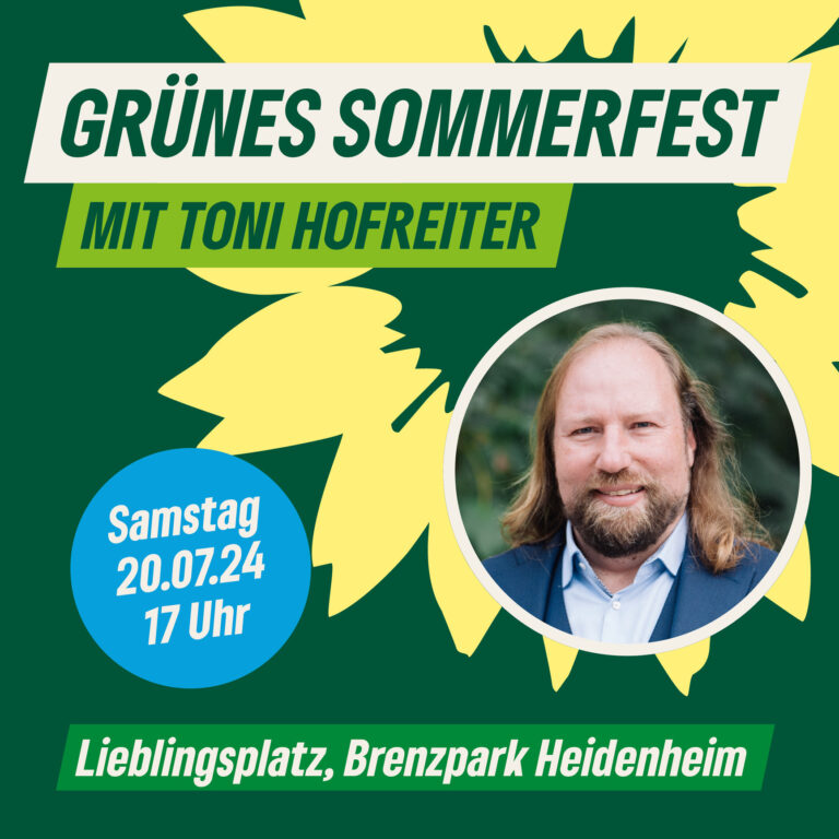 Grünes Sommerfest 2024 mit Toni Hofreiter