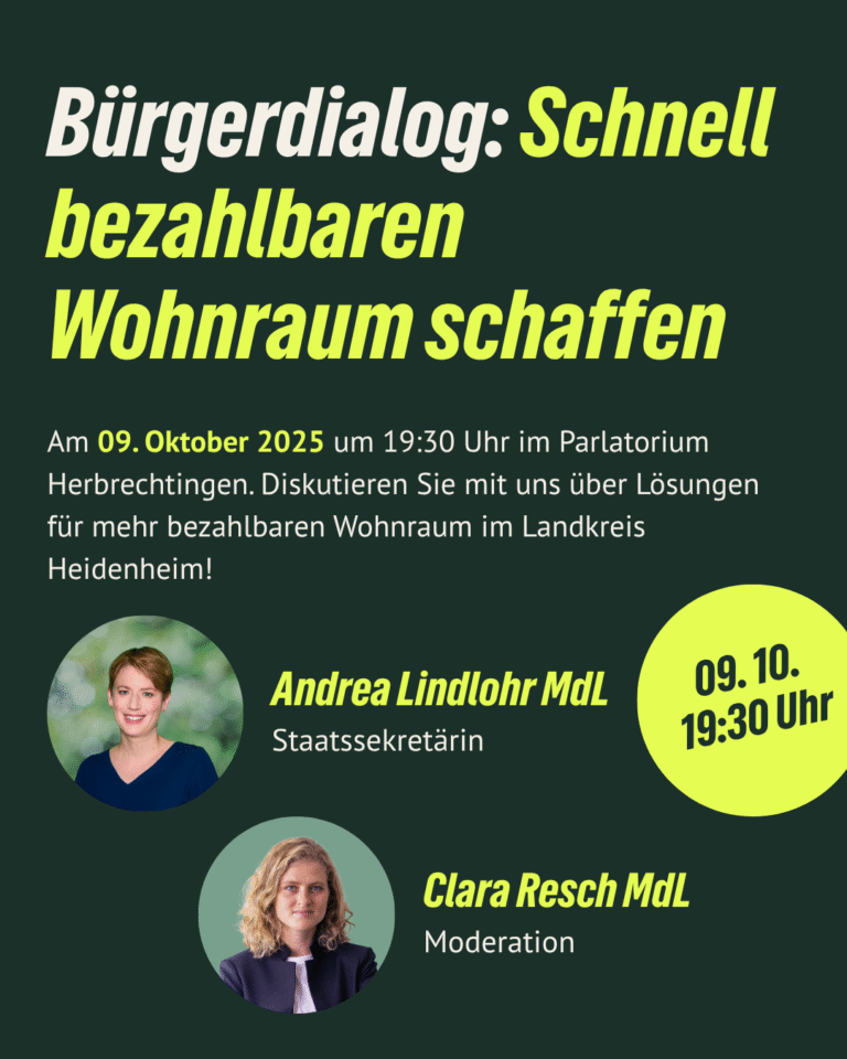 Bürgerdialog „Schnell bezahlbaren Wohnraum schaffen“
