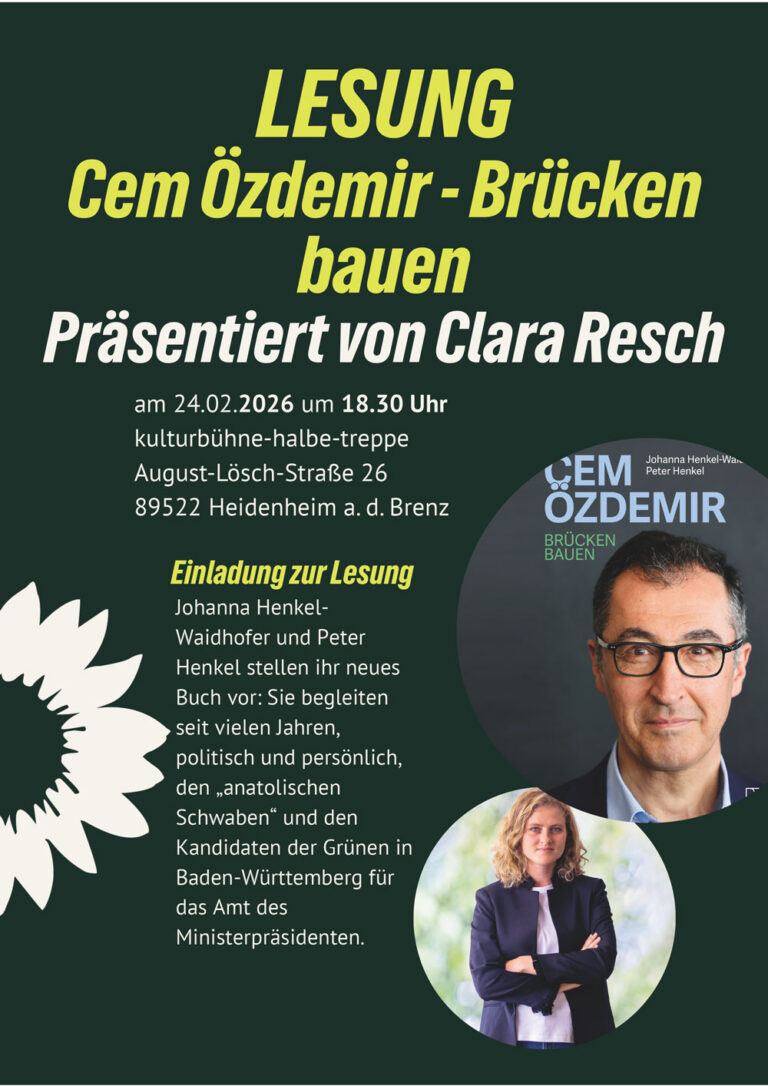 Lesung „Cem Özdemir – Brücken bauen“