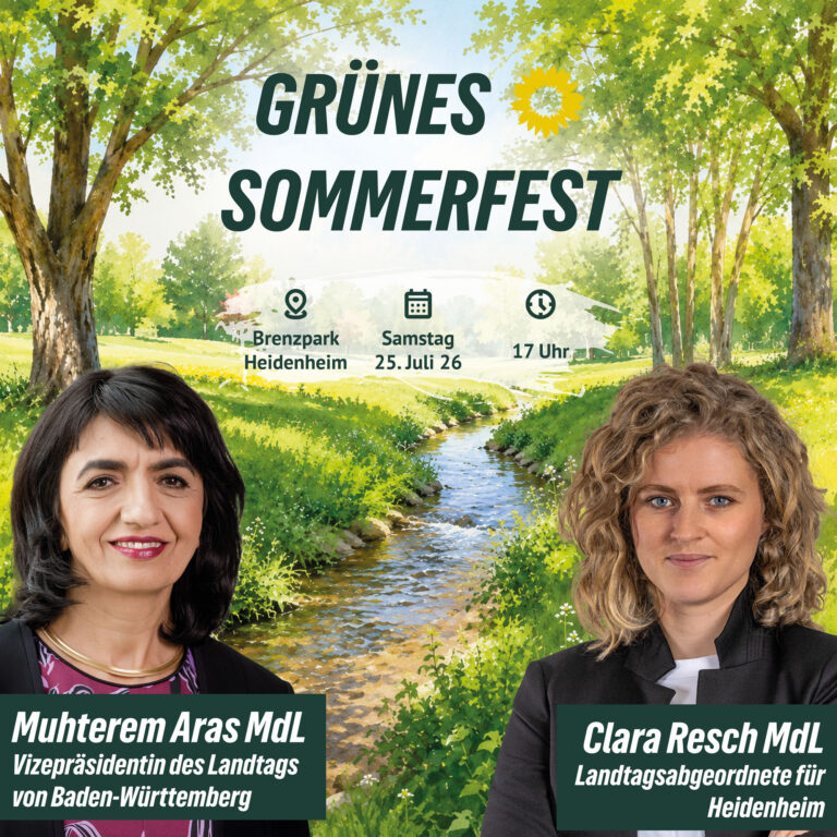 Grünes Sommerfest 2026 mit Muhterem Aras